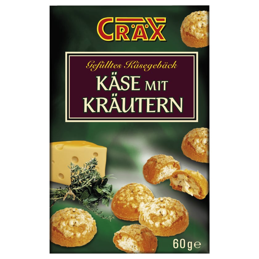Cräx Gefülltes Käsegebäck Käse mit Kräutern 60g